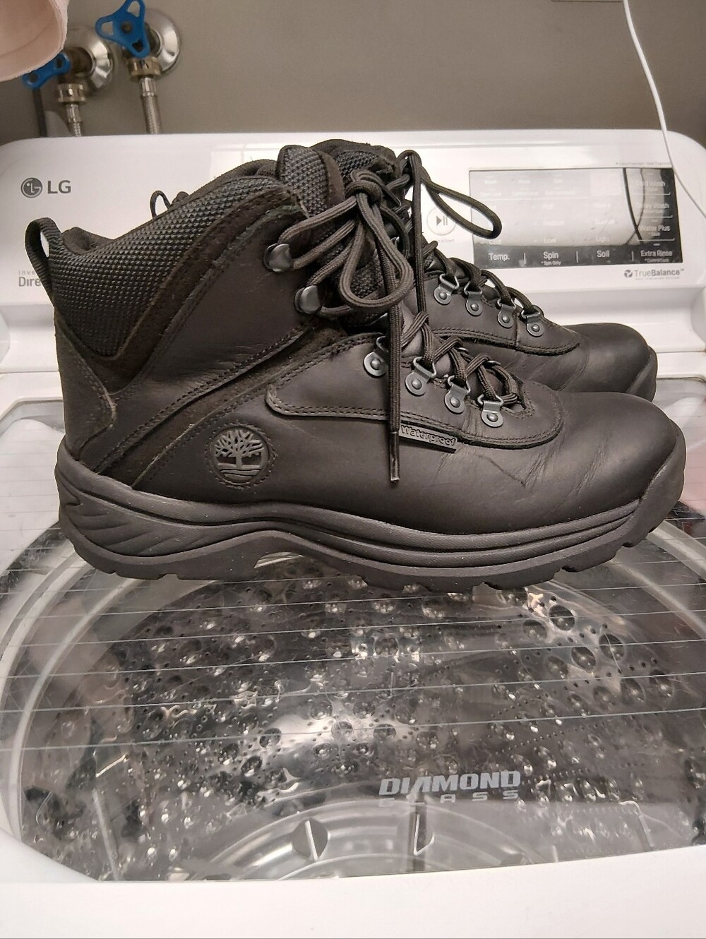 Timberland White Ledge Black Leather Hiking Boots